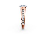 Rose gold Fancy Blue Round  Solitaire Bezel-Set Diamond Ring with Channel-Set Band_41