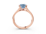 Rose gold Fancy Blue Round  Solitaire Bezel-Set Diamond Ring with Channel-Set Band_42