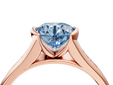 Rose gold Fancy Blue Round  Solitaire Bezel-Set Diamond Ring with Channel-Set Band_43