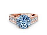 Rose gold Fancy Blue Round  Solitaire Channel-Set Diamond Engagement Ring with Four-Prong Setting_32