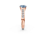 Rose gold Fancy Blue Round  Solitaire Channel-Set Diamond Engagement Ring with Four-Prong Setting_34