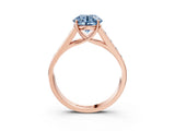Rose gold Fancy Blue Round  Solitaire Channel-Set Diamond Engagement Ring with Four-Prong Setting_35