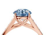 Rose gold Fancy Blue Round  Solitaire Channel-Set Diamond Engagement Ring with Four-Prong Setting_36