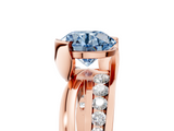 Rose gold Fancy Blue Round  Solitaire Channel-Set Split Shank Ring with Tension Prong Setting_8