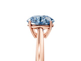 Rose gold Fancy Blue Round  Solitaire Diamond Ring with Split Shank and Four-Prong Setting_17