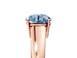 Rose gold Fancy Blue Round  Solitaire Diamond Ring with Tapered Band and Four-Prong Setting_54