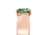 Rose gold Fancy Green Asscher Cut Cut Diamond Channel Set Solitaire Ring with Four-Prong Setting_5