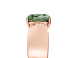 Rose gold Fancy Green Asscher Cut Diamond Channel Set Solitaire Ring with Four-Prong Setting_17