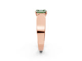 Rose gold Fancy Green Asscher Cut Diamond Channel Set Solitaire Ring with Four-Prong Setting_26