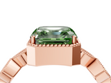 Rose gold Fancy Green Asscher  Cut Diamond Milgrain Marquise Band with Prong Setting_7