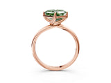 Rose gold Fancy Green Asscher Cut Diamond Solitaire Engagement Ring with Four-Prong Setting and Classic Band_59