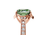 Rose gold Fancy Green Asscher  Cut Halo Diamond Ring with Channel Set Band and Four-Prong Setting_50