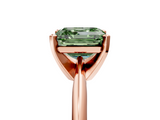 Rose gold Fancy Green Asscher  Cut Solitaire Ring with Four-Prong Setting on a Classic Band_5