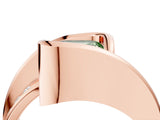 Rose gold Fancy Green Asscher Cut Solitaire Tension-Set Diamond Split Shank Ring_10