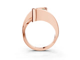 Rose gold Fancy Green Asscher Cut Solitaire Tension-Set Diamond Split Shank Ring_3