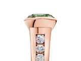 Rose gold Fancy Green Asscher  Solitaire Bezel-Set Diamond Ring with Channel-Set Band_21