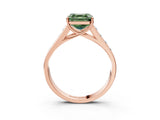 Rose gold Fancy Green Asscher  Solitaire Channel-Set Diamond Engagement Ring with Four-Prong Setting_32