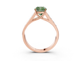 Rose gold Fancy Green Cushion  Brilliant Channel-Set Solitaire Ring with Four-Prong Setting_40