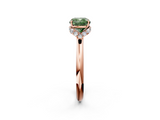 Rose gold Fancy Green Cushion  Brilliant Solitaire Engagement Ring with Six-Prong Setting and Classic Band_22