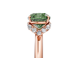 Rose gold Fancy Green Cushion  Brilliant Solitaire Engagement Ring with Six-Prong Setting and Classic Band_25