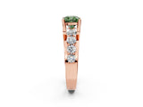 Rose gold Fancy Green Cushion  Brilliant Solitaire with Side Stones on a Pave Band and Four-Prong Setting_51