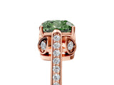Rose gold Fancy Green Cushion  Cut Cathedral Pave Diamond Engagement Ring with Six-Prong Setting_37