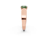 Rose gold Fancy Green Cushion Cut Cut Diamond Channel Set Solitaire Ring with Four-Prong Setting_2