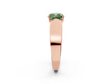 Rose gold Fancy Green Cushion Cut Diamond Channel Set Solitaire Ring with Four-Prong Setting_50