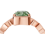 Rose gold Fancy Green Cushion  Cut Diamond Milgrain Marquise Band with Prong Setting_7