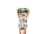 Rose gold Fancy Green Cushion  Cut Five-Stone Prong Set Diamond Ring with Classic Band_37
