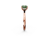 Rose gold Fancy Green Cushion  Cut Solitaire Engagement Ring with Four-Prong Setting and Classic Band_22
