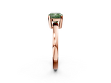 Rose gold Fancy Green Cushion  Cut Solitaire Ring with Four-Prong Setting and Classic Band_30