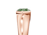 Rose gold Fancy Green Cushion Cut Solitaire Tension Set Diamond Ring with Split Shank Band_5