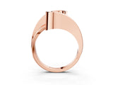 Rose gold Fancy Green Cushion Cut Solitaire Tension-Set Diamond Split Shank Ring_3