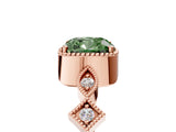Rose gold Fancy Green Cushion  Milgrain Marquise Diamond Twist Band Ring_67
