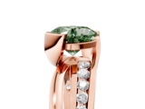 Rose gold Fancy Green Cushion  Solitaire Channel-Set Split Shank Ring with Tension Prong Setting_8