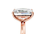 Rose gold Fancy Green Cushion  and Emerald Cut Toi Moi Ring with Prong Setting_52
