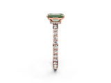 Rose gold Fancy Green Emerald  Brilliant Pavé Band Solitaire with Four-Prong Setting_43
