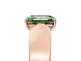 Rose gold Fancy Green Emerald Cut Diamond Channel Set Solitaire Ring with Four-Prong Setting_17