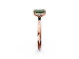 Rose gold Fancy Green Emerald  Cut Solitaire Engagement Ring with Four-Prong Setting and Classic Band_22