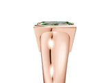 Rose gold Fancy Green Emerald Cut Solitaire Tension Set Diamond Ring with Split Shank Band_5