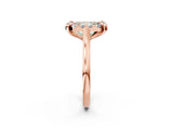Rose gold Fancy Green Emerald  Diamond Cluster Halo Solitaire with Four-Prong Setting_96