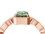 Rose gold Fancy Green Emerald  Milgrain Marquise Diamond Twist Band Ring_66
