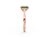 Rose gold Fancy Green Emerald  Solitaire Diamond Ring with Four-Prong Setting and Classic Band_5