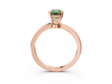 Rose gold Fancy Green Emerald  Solitaire Diamond Ring with Six-Prong Setting on a Classic Band_6