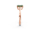 Rose gold Fancy Green Emerald  Solitaire Diamond Ring with Split Shank and Four-Prong Setting_14