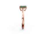 Rose gold Fancy Green Emerald  Solitaire Diamond Ring with Split Shank and Four-Prong Setting_22