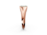 Rose gold Fancy Green Emerald  Solitaire Tension Set Diamond Ring_22