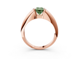 Rose gold Fancy Green Emerald  Solitaire Tension Set Diamond Ring_23