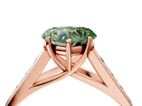 Rose gold Fancy Green Heart  Brilliant Channel-Set Solitaire Ring with Four-Prong Setting_21